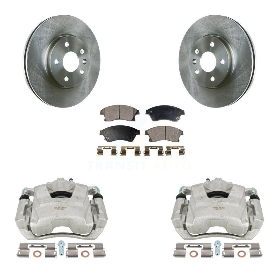 Front Disc Brake Caliper Rotors And Ceramic Pads Kit For Chevrolet Cruze Sonic Limited KC8-100658T by Transit Auto