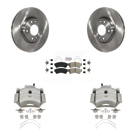Front Disc Brake Caliper Rotor Semi-Metallic Pad Kit For Ford Fusion Mazda 6 Lincoln MKZ KC8-100659N