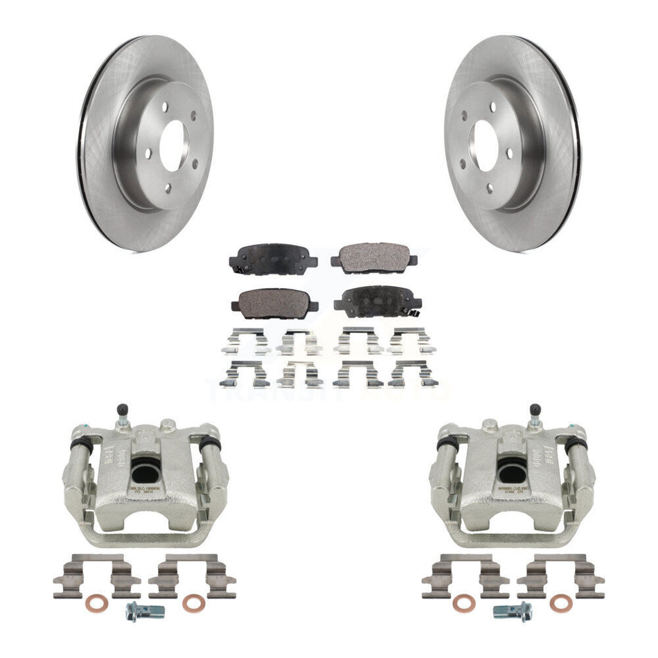 Rear Disc Brake Caliper Rotors And Semi-Metallic Pads Kit For Nissan Rogue Sport LEAF KC8-100659P