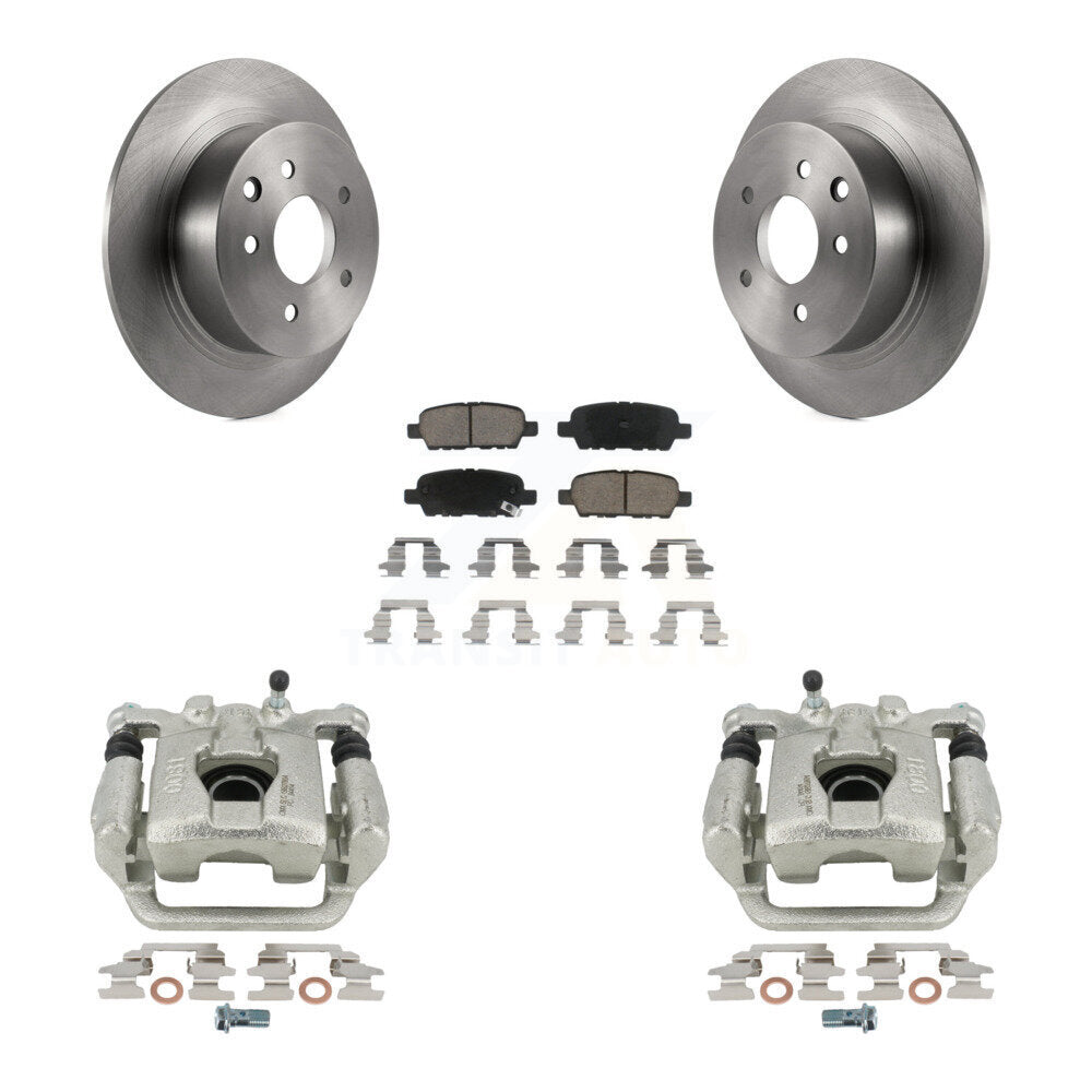 Rear Disc Brake Caliper Rotors And Ceramic Pads Kit For Nissan Altima Maxima KC8-100660C by Transit Auto