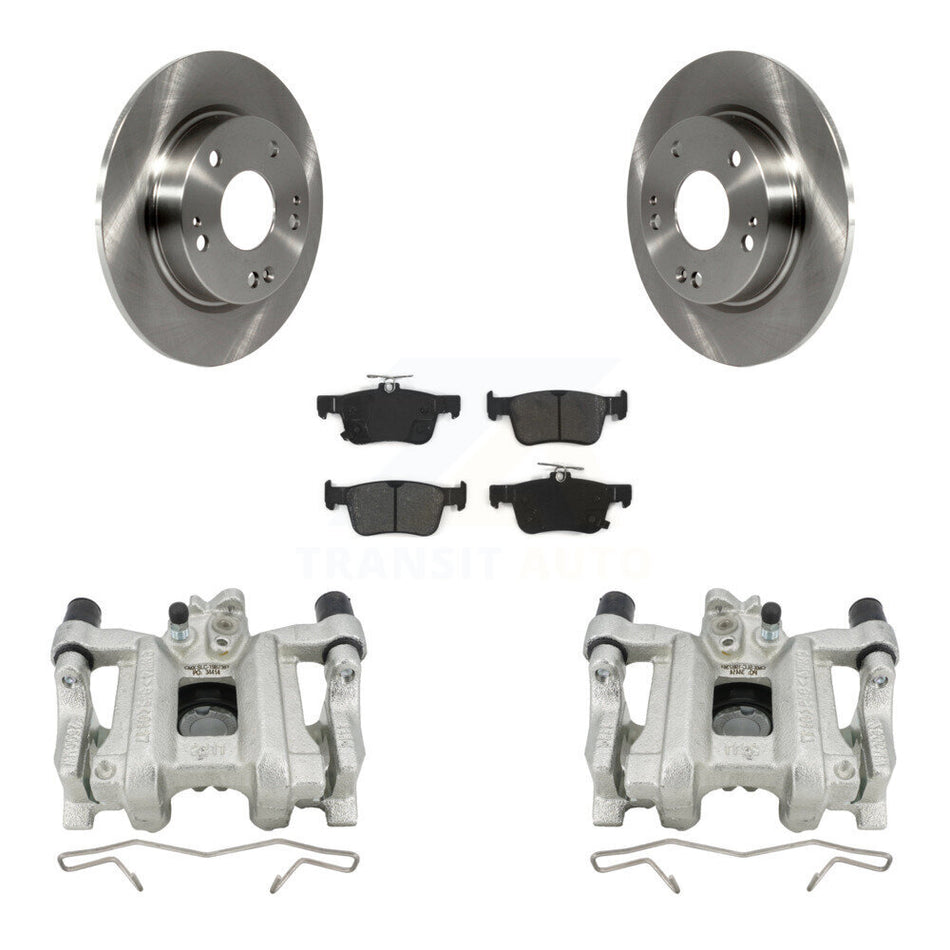 Rear Disc Brake Caliper Rotors And Semi-Metallic Pads Kit For Honda Civic KC8-100661S