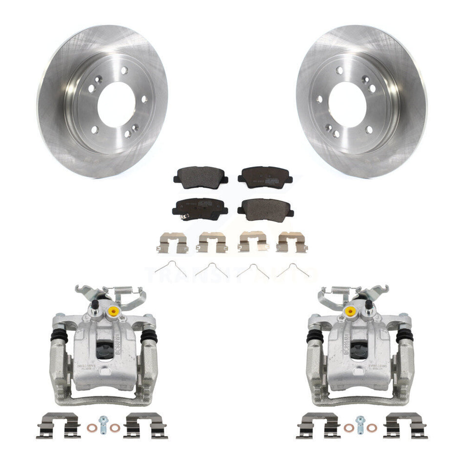 Rear Disc Brake Caliper Rotor & Semi-Metallic Pad Kit For Hyundai Elantra Kia Niro Ioniq KC8-100662P