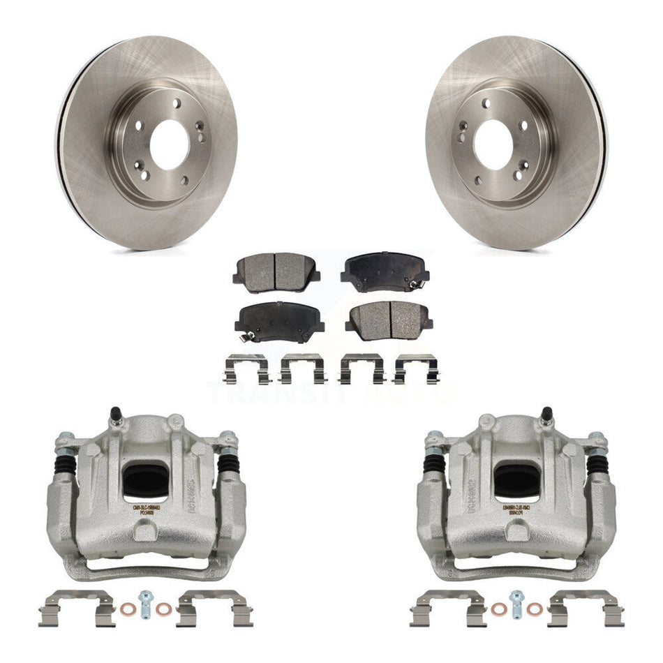 Front Disc Brake Caliper Rotors And Ceramic Pads Kit For Hyundai Santa Fe Kia Sorento KC8-100662T
