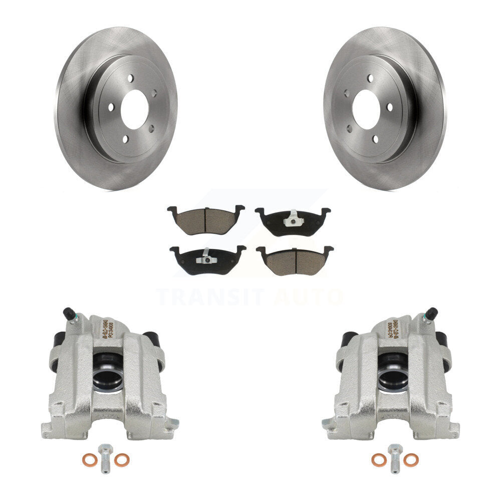 Rear Brake Caliper Rotor & Ceramic Pad Kit For Ford Escape Mazda Tribute Mercury Mariner KC8-100663C