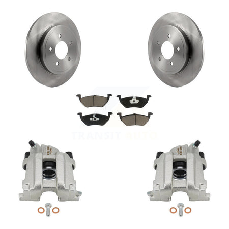 Rear Brake Caliper Rotor & Ceramic Pad Kit For Ford Escape Mazda Tribute Mercury Mariner KC8-100663C