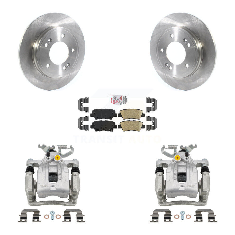 Rear Disc Brake Caliper Rotors And Ceramic Pads Kit For Hyundai Elantra Kia Niro Ioniq KC8-100663N