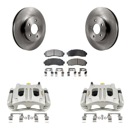 Front Disc Brake Caliper Rotors Ceramic Pad Kit For Chevrolet Equinox Saturn Vue Pontiac KC8-100667T