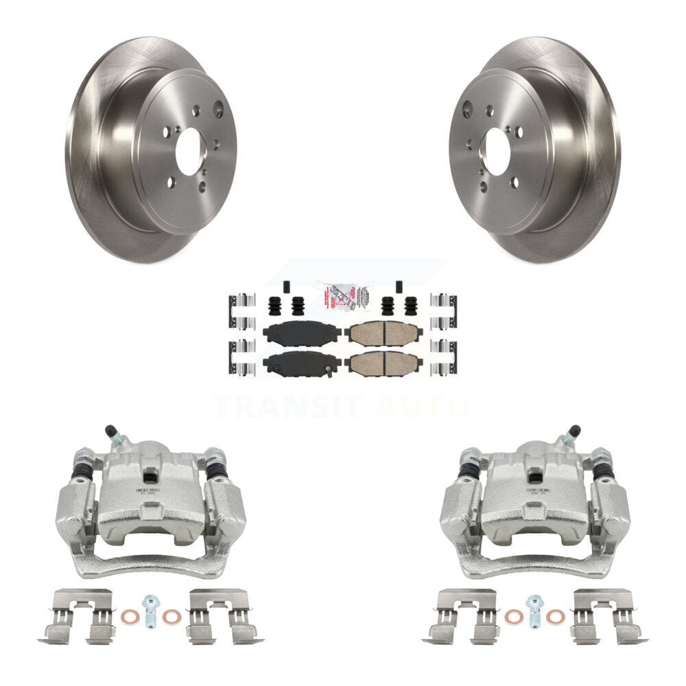 Rear Disc Brake Caliper Rotors And Ceramic Pads Kit For Subaru WRX KC8-100668N