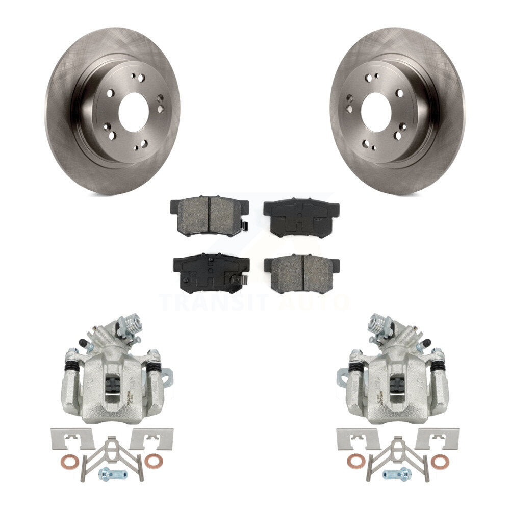 Rear Disc Brake Caliper Rotors And Semi-Metallic Pads Kit For 2016-2018 Acura ILX KC8-100668S