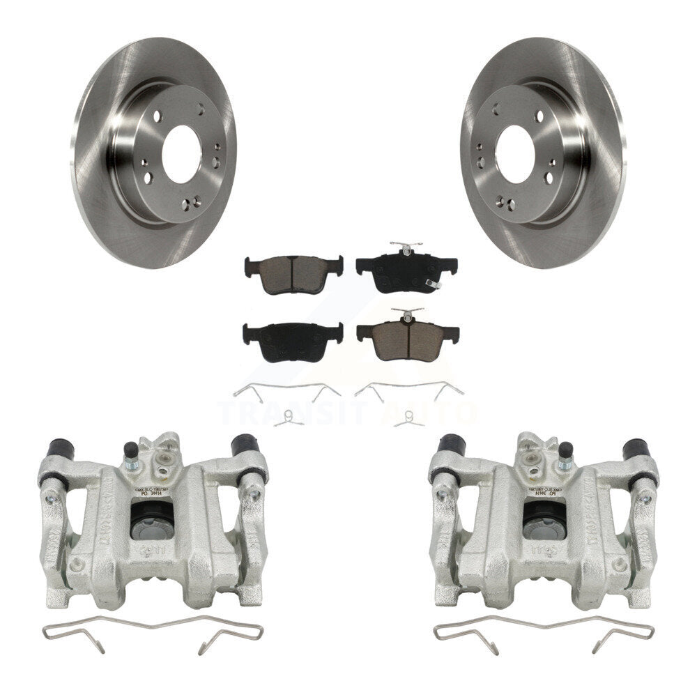 Rear Disc Brake Caliper Rotors And Ceramic Pads Kit For Honda Civic KC8-100669C