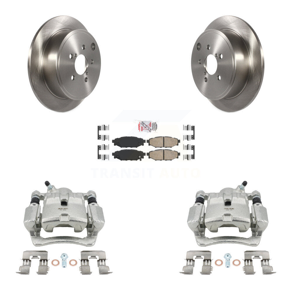 Rear Disc Brake Caliper Rotors And Ceramic Pads Kit For Subaru WRX KC8-100669N