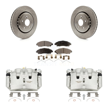 Front Disc Brake Caliper Rotors And Ceramic Pads Kit For 2014-2016 Acura MDX KC8-100669T