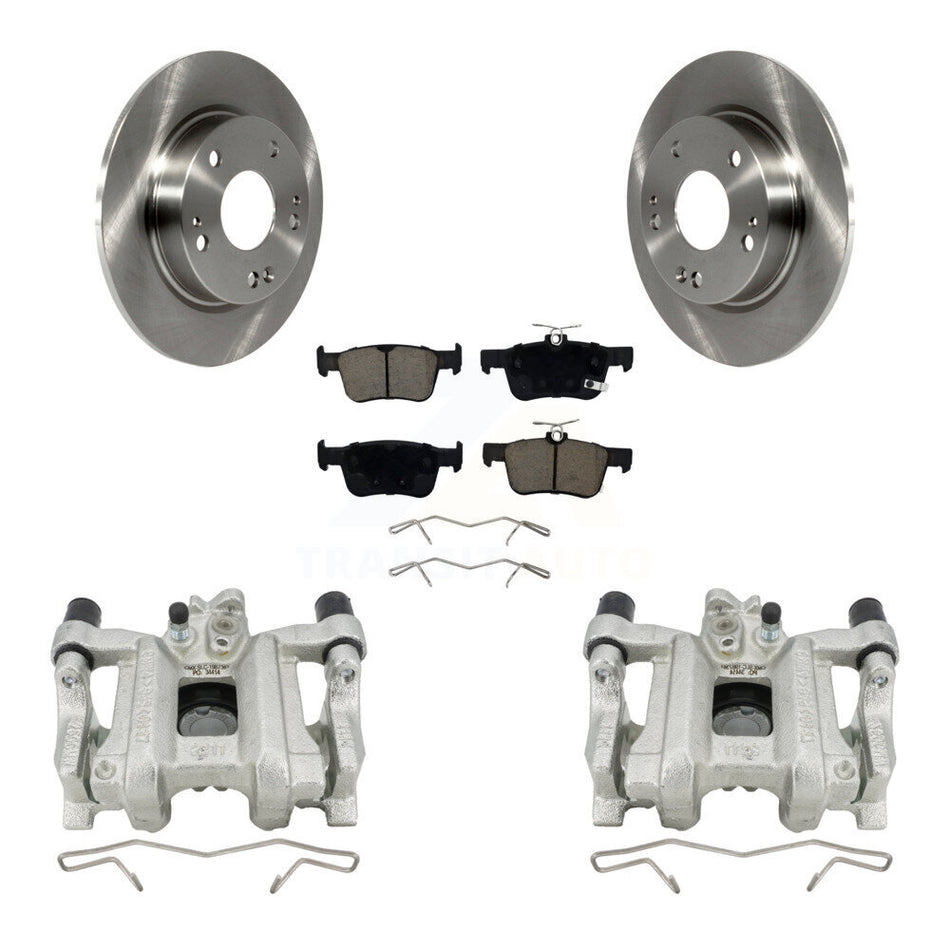 Rear Disc Brake Caliper Rotors And Ceramic Pads Kit For Honda Civic Insight KC8-100670C