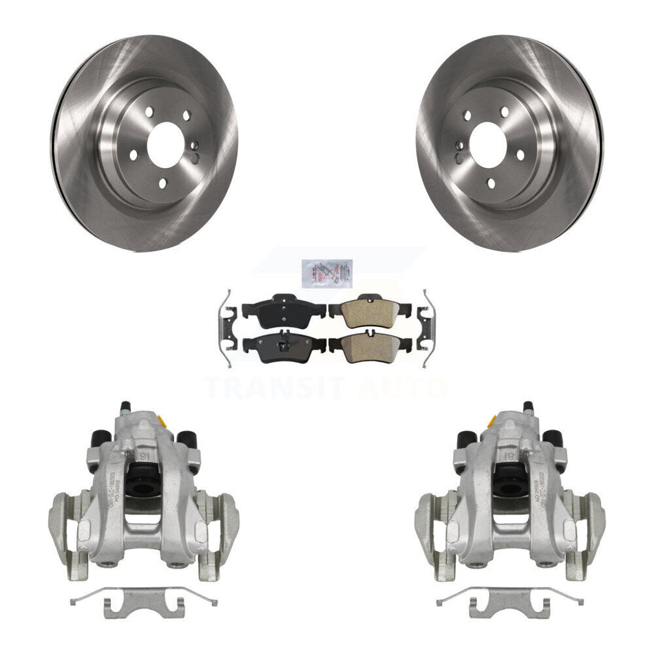 Rear Brake Caliper Rotor Semi-Metallic Pad Kit For Mercedes-Benz S350 With Sport Package KC8-100670N