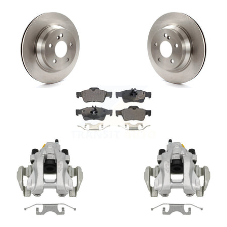 Rear Brake Caliper Rotor & Semi-Metallic Pad Kit For Mercedes-Benz E350 E500 E320 CLS550 KC8-100671P