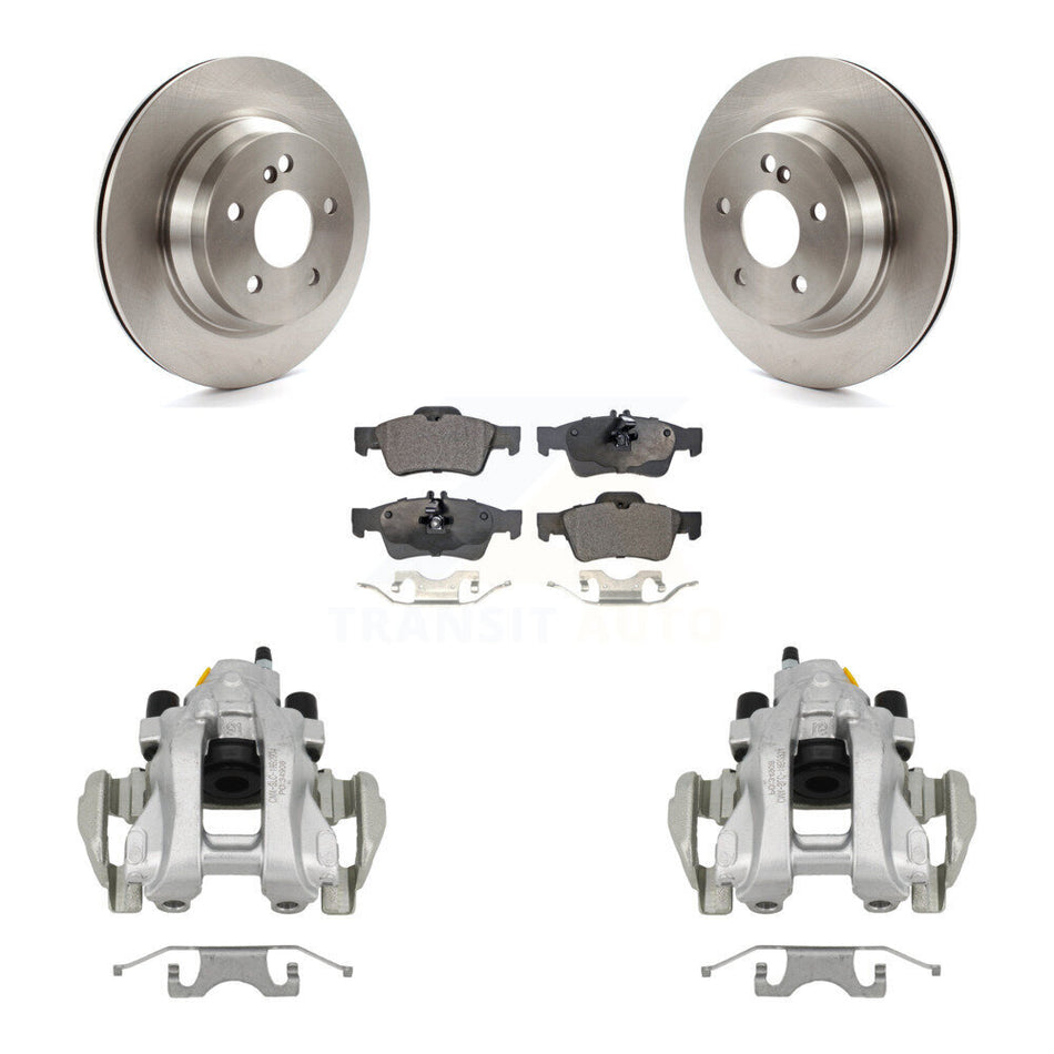 Rear Brake Caliper Rotor & Semi-Metallic Pad Kit For Mercedes-Benz E350 E500 E320 CLS550 KC8-100671P