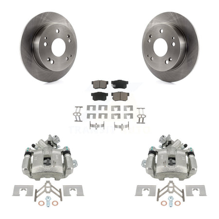 Rear Disc Brake Caliper Rotors And Ceramic Pads Kit For Honda Civic Acura RSX KC8-100672C