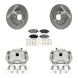 Front Disc Brake Caliper Rotors And Ceramic Pads Kit For 2015-2020 Honda Fit KC8-100674T