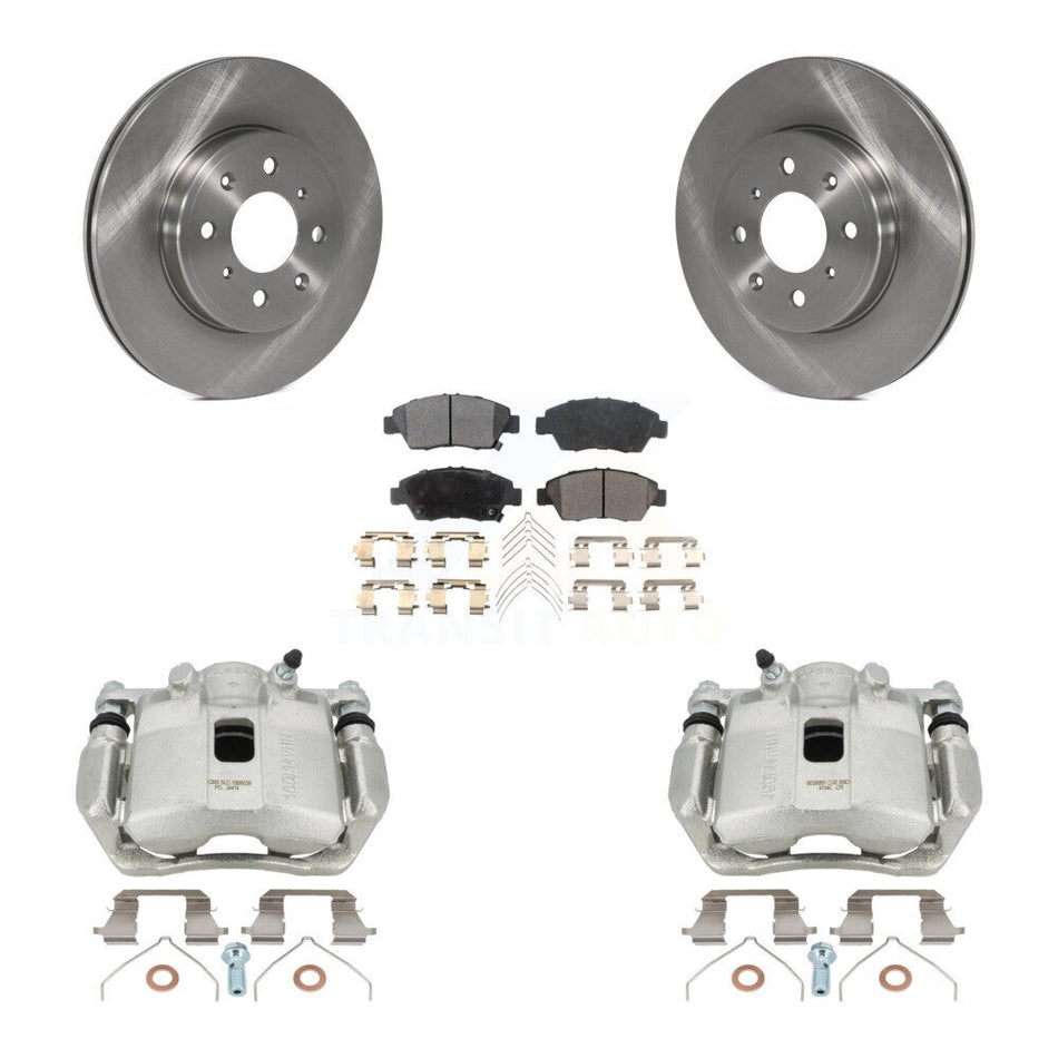 Front Disc Brake Caliper Rotors And Ceramic Pads Kit For 2015-2020 Honda Fit KC8-100674T