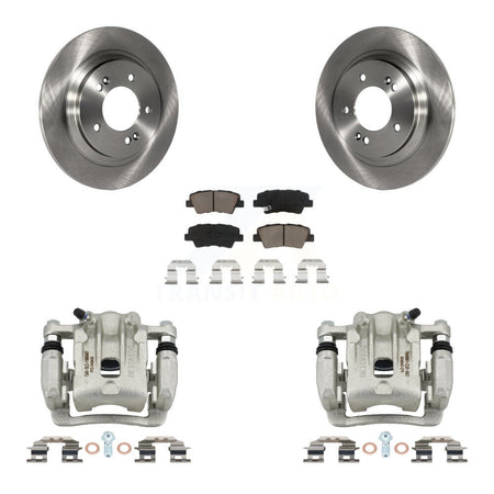 Rear Brake Caliper Rotor Ceramic Pad Kit For Kia Optima 2.0L With Electric Parking KC8-100675C