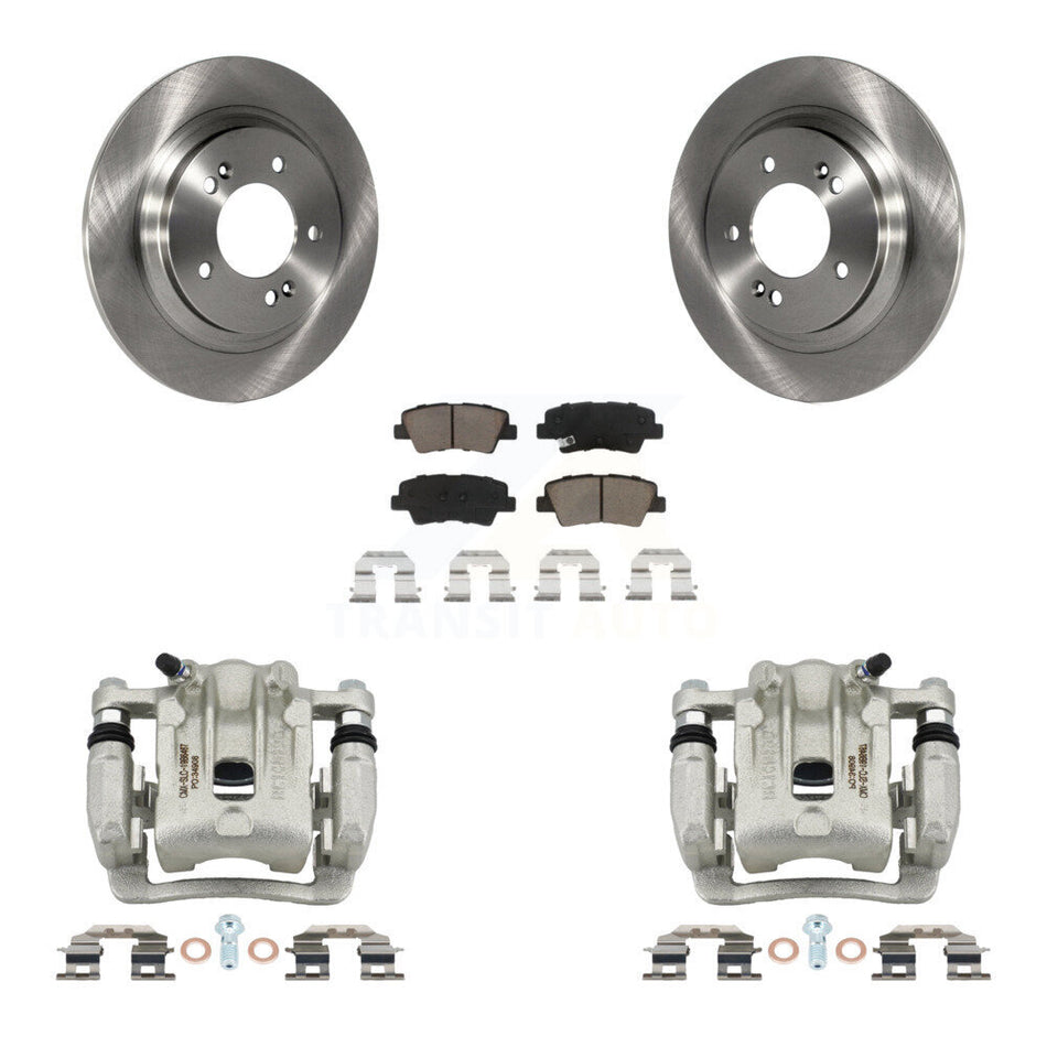 Rear Brake Caliper Rotor Ceramic Pad Kit For Kia Optima 2.0L With Electric Parking KC8-100675C