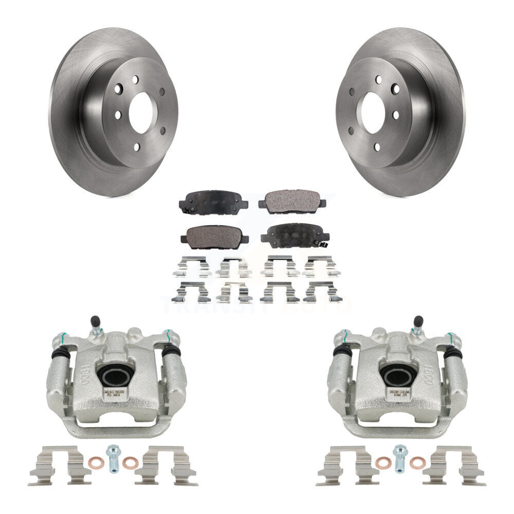 Rear Disc Brake Caliper Rotors And Semi-Metallic Pads Kit For Nissan Sentra Juke KC8-100676P