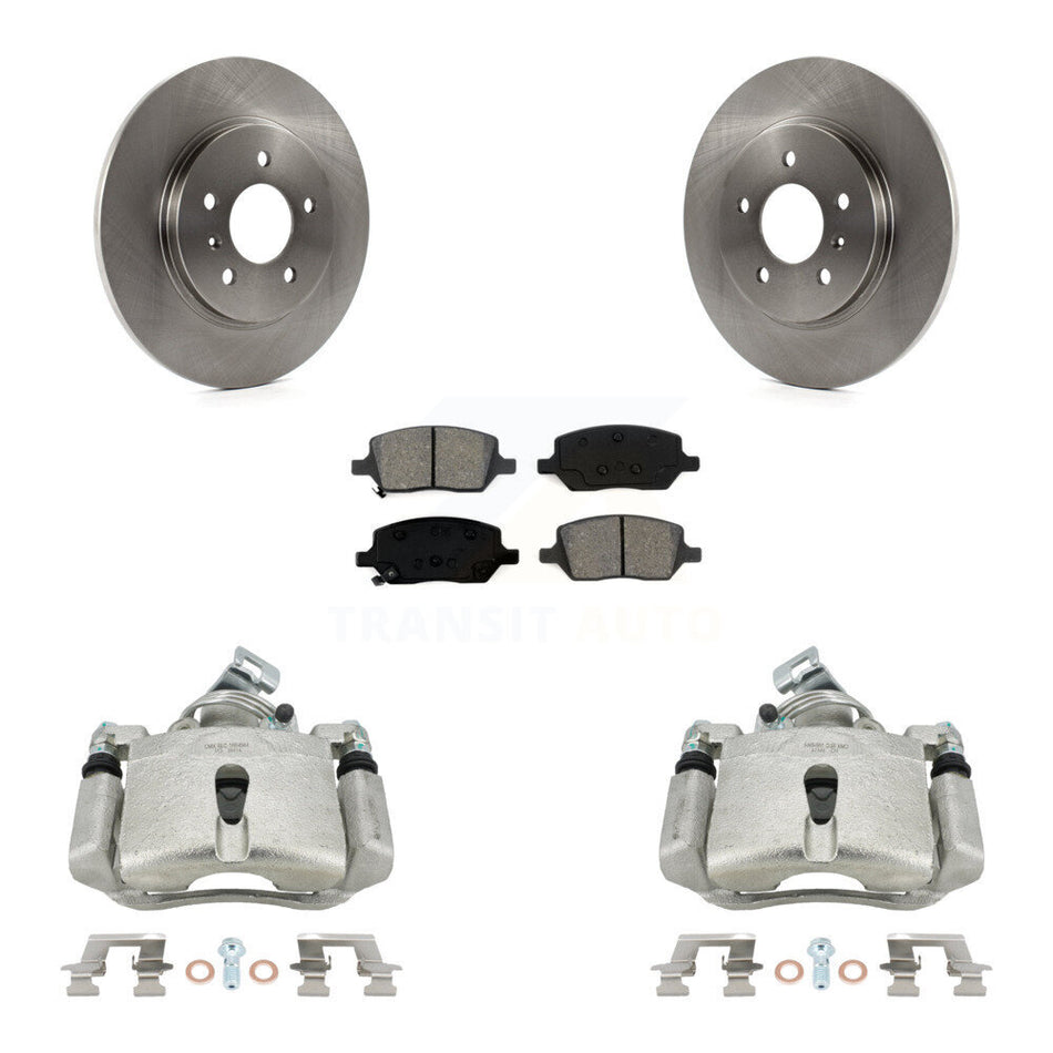 Rear Disc Brake Caliper Rotors And Semi-Metallic Pads Kit For 2005 Chevrolet Uplander Pontiac Montana Buick Terraza Saturn Relay KC8-100676S