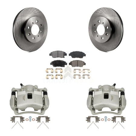 Front Disc Brake Caliper Rotors And Ceramic Pads Kit For Honda Civic KC8-100676T
