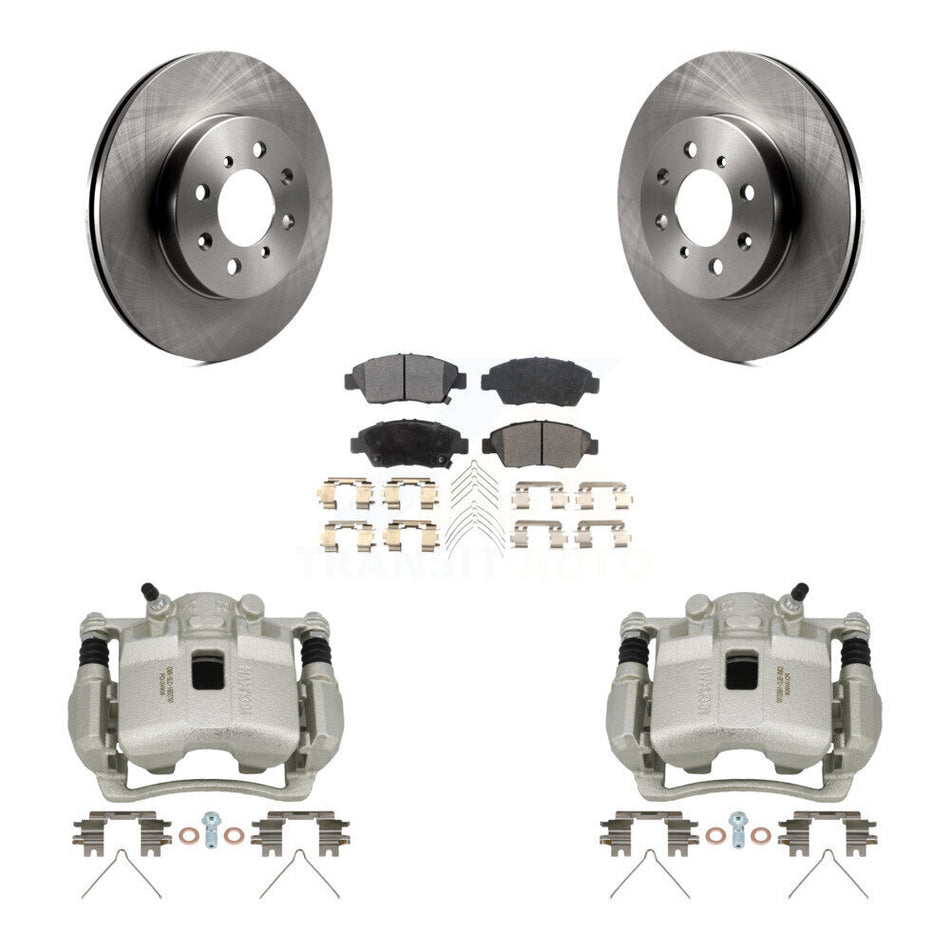 Front Disc Brake Caliper Rotors And Ceramic Pads Kit For Honda Civic KC8-100676T