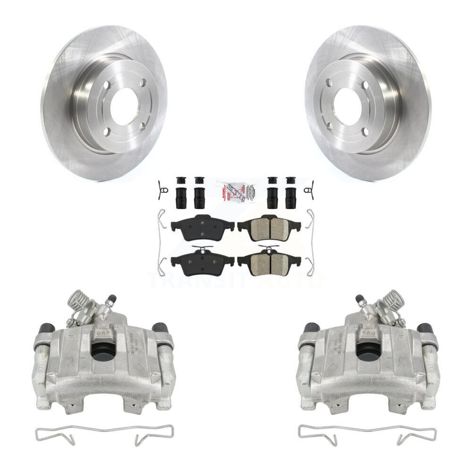 Rear Disc Brake Caliper Rotors And Ceramic Pads Kit For 2018-2021 Ford EcoSport FWD KC8-100677N
