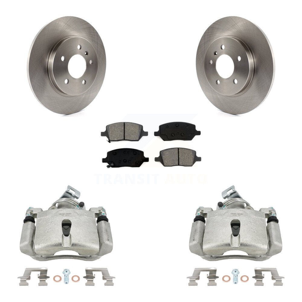 Rear Disc Brake Caliper Rotors And Semi-Metallic Pads Kit For 2005 Chevrolet Uplander Pontiac Montana Buick Terraza Saturn Relay KC8-100677S by Transit Auto