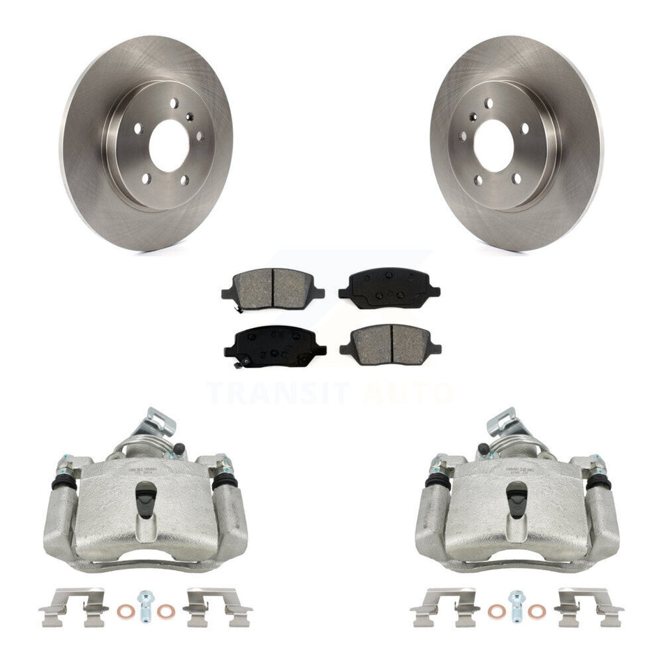 Rear Disc Brake Caliper Rotors And Semi-Metallic Pads Kit For 2005 Chevrolet Uplander Pontiac Montana Buick Terraza Saturn Relay KC8-100677S