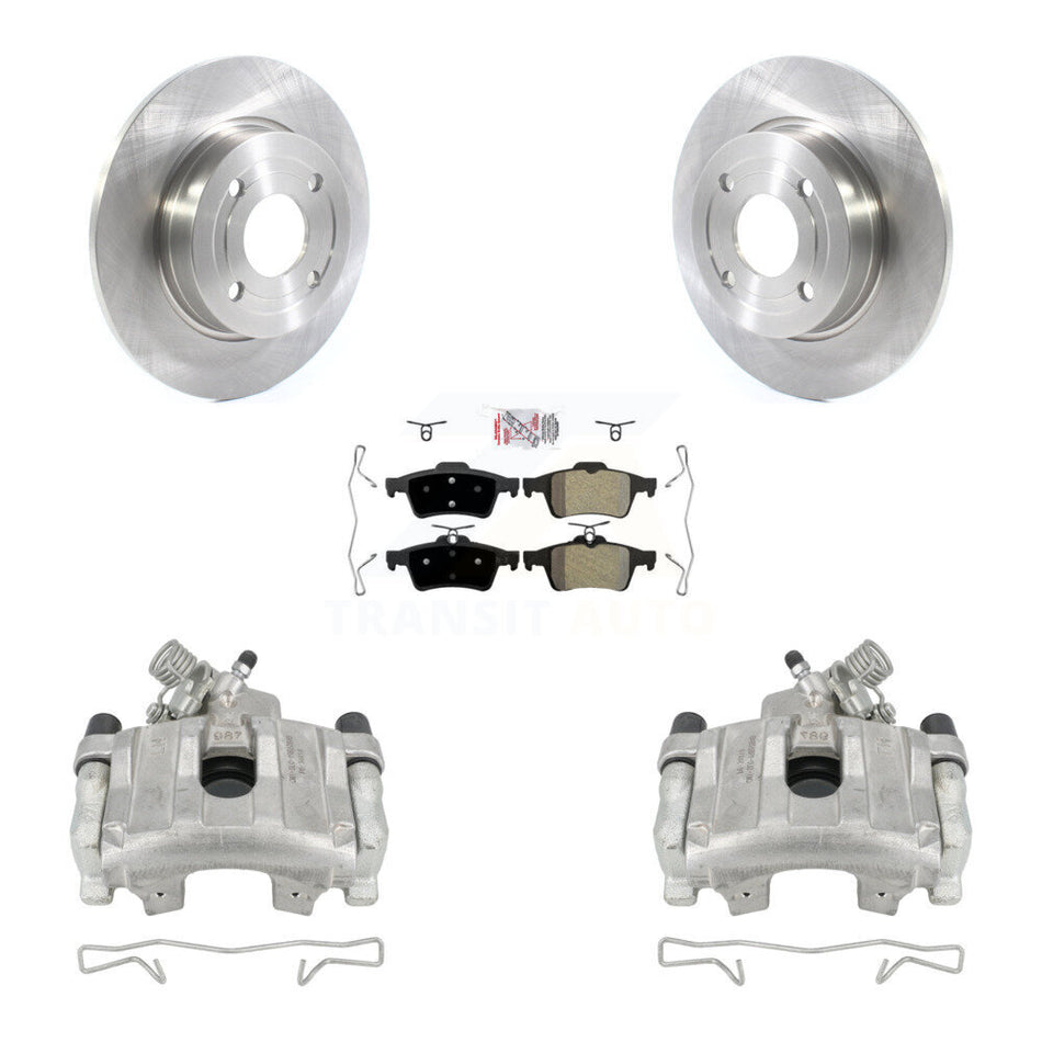 Rear Disc Brake Caliper Rotors And Semi-Metallic Pads Kit For 2018-2021 Ford EcoSport FWD KC8-100679N