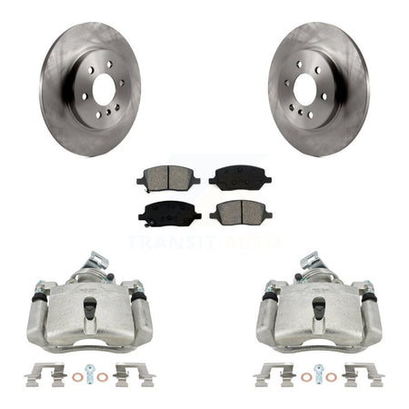 Rear Disc Brake Caliper Rotors And Semi-Metallic Pads Kit For Chevrolet Uplander Buick Terraza Pontiac Montana Saturn Relay KC8-100679S by Transit Auto