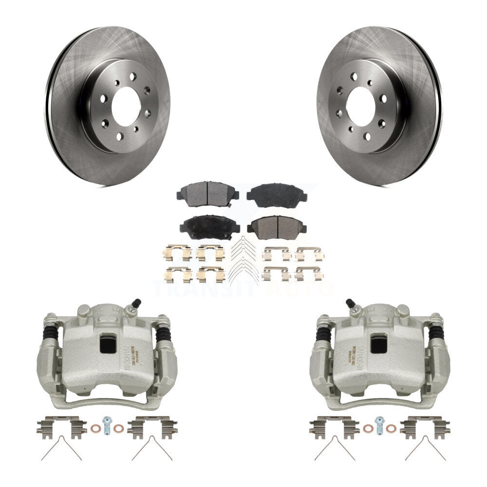 Front Disc Brake Caliper Rotors And Ceramic Pads Kit For 2007-2008 Honda Fit KC8-100679T