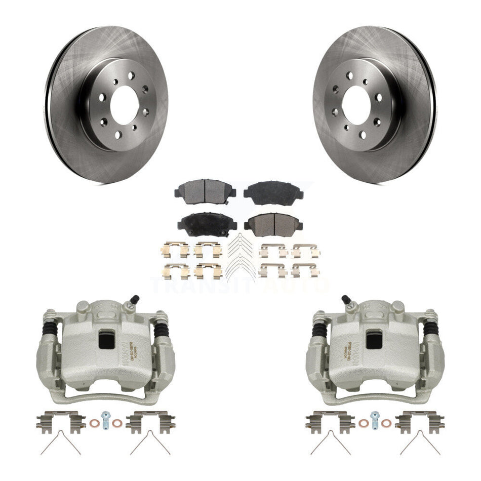 Front Disc Brake Caliper Rotors And Ceramic Pads Kit For 2007-2008 Honda Fit KC8-100679T
