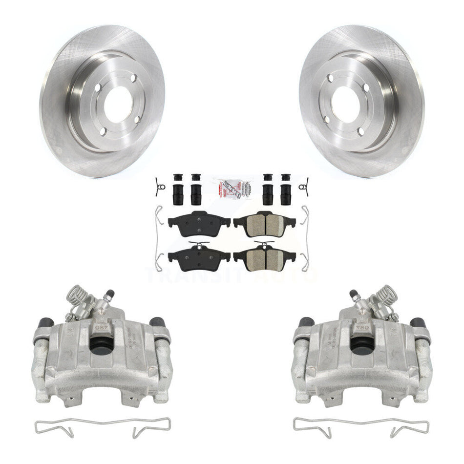 Rear Disc Brake Caliper Rotors And Ceramic Pads Kit For 2018-2022 Ford EcoSport AWD KC8-100680N