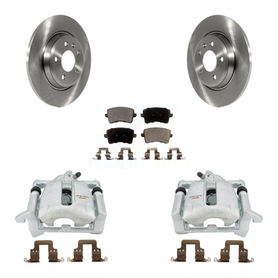 Rear Disc Brake Caliper Rotors And Semi-Metallic Pads Kit For Audi Q5 A4 Quattro A5 KC8-100680P