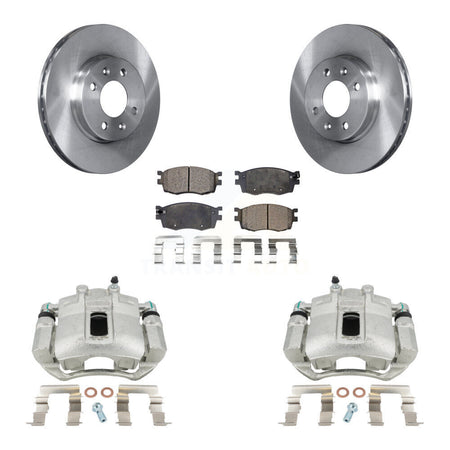 Front Disc Brake Caliper Rotors And Ceramic Pads Kit For Hyundai Accent Kia Rio Rio5 KC8-100680T by Transit Auto