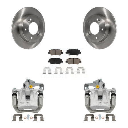 Rear Brake Caliper Rotors Ceramic Pad Kit For Hyundai Elantra GT Kia Forte Veloster Koup KC8-100681C
