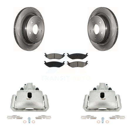 Rear Disc Brake Caliper Rotors And Semi-Metallic Pads Kit For Dodge Ram 1500 KC8-100681S