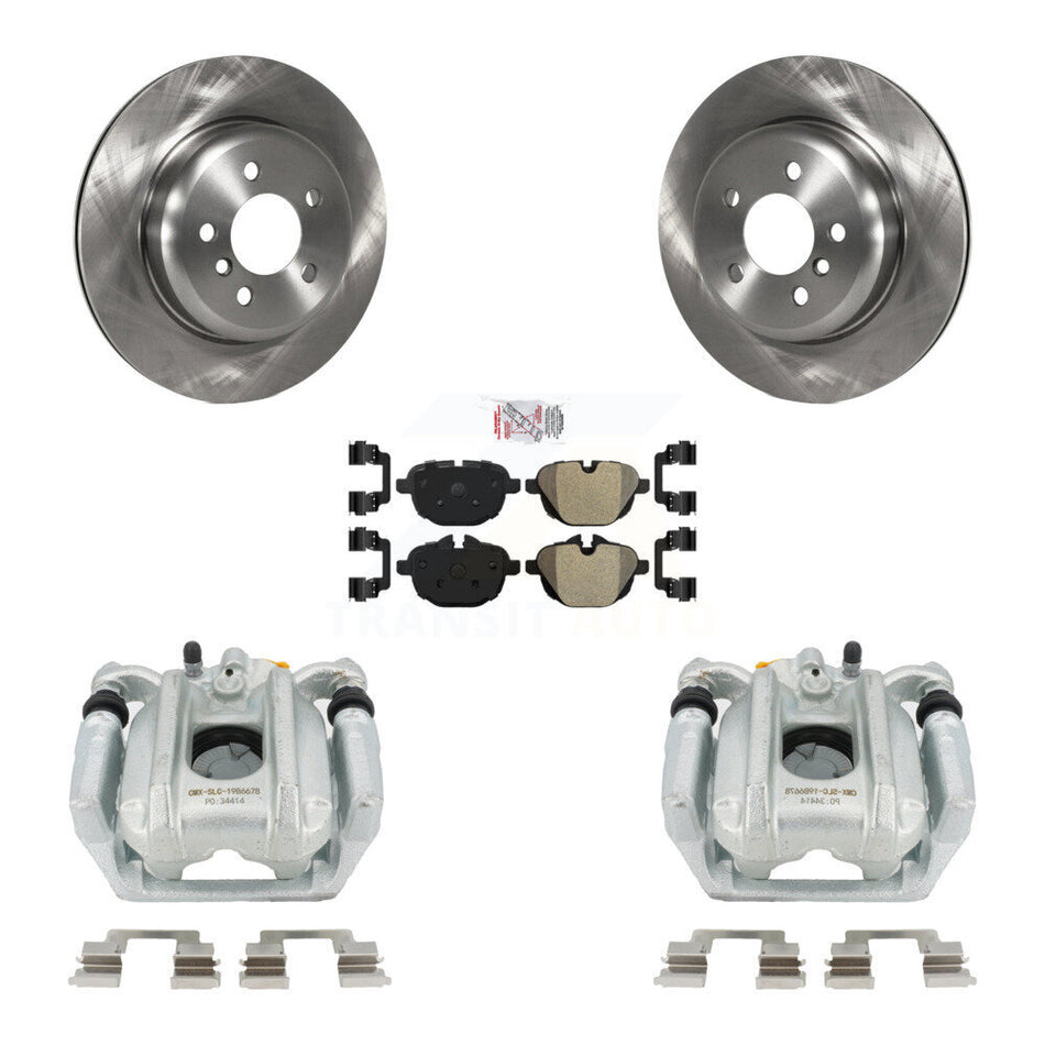 Rear Brake Caliper Rotor & Semi-Metallic Pad Kit For BMW 535i xDrive 528i ActiveHybrid 5 KC8-100683N