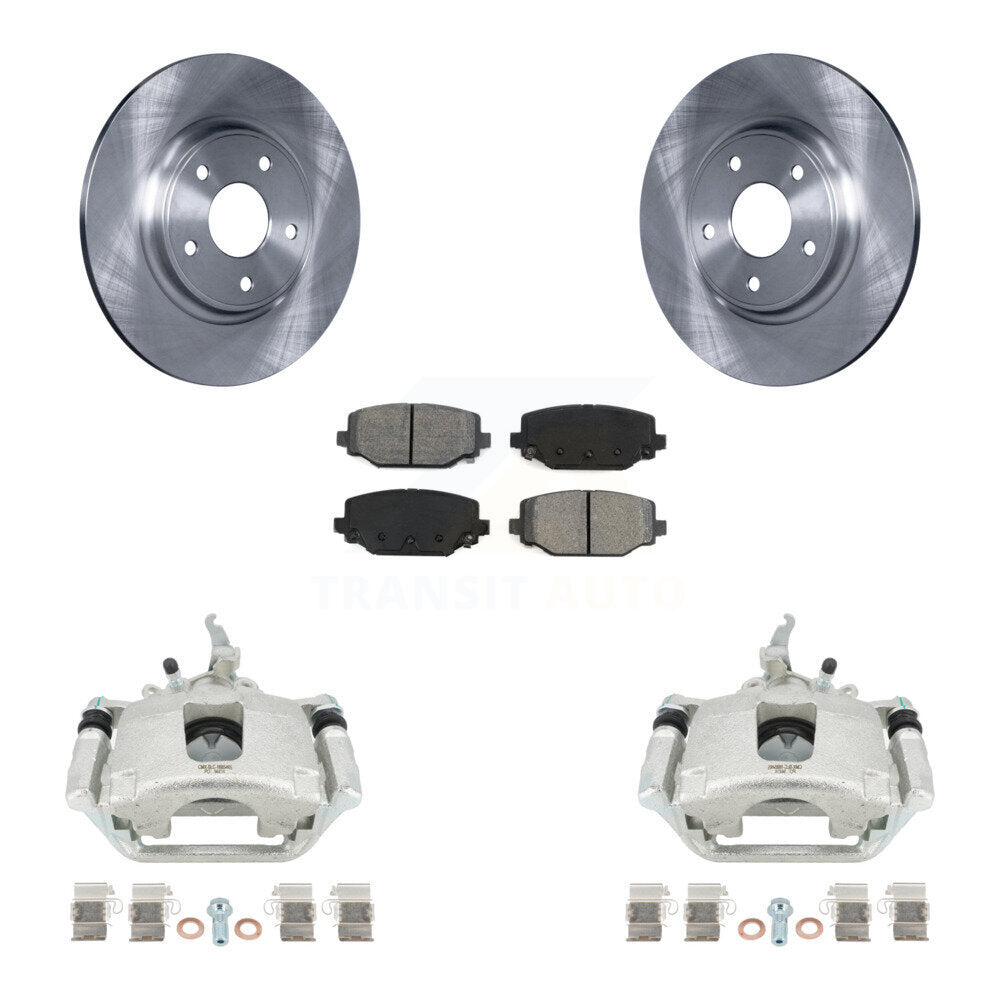 Rear Disc Brake Caliper Rotors And Semi-Metallic Pads Kit For 2014-2020 Dodge Journey KC8-100683S