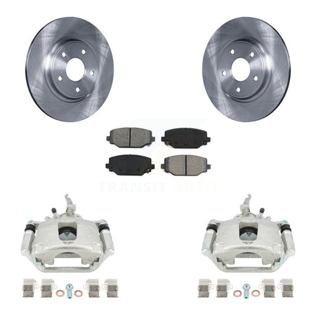 Rear Disc Brake Caliper Rotors And Semi-Metallic Pads Kit For 2014-2020 Dodge Journey KC8-100683S