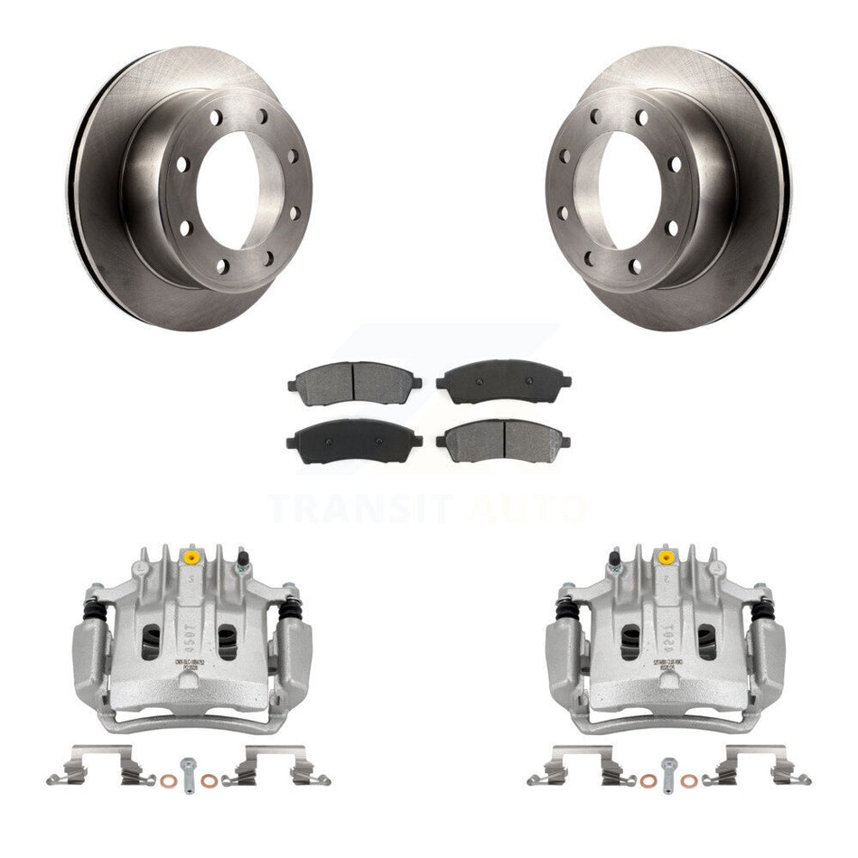 Rear Disc Brake Caliper Rotors And Semi-Metallic Pads Kit For Ford Excursion KC8-100686S