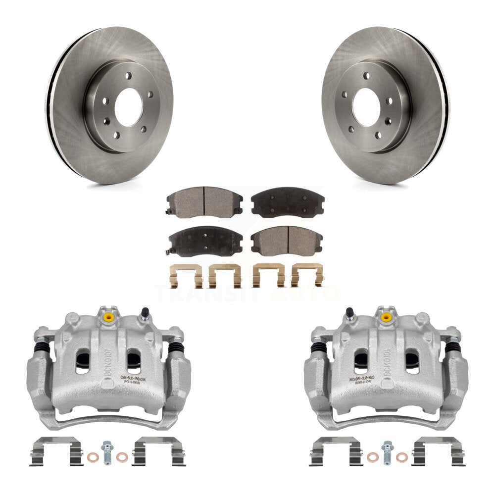 Front Brake Caliper Rotor & Ceramic Pad Kit For Chevrolet Equinox Pontiac Torrent Saturn KC8-100687T