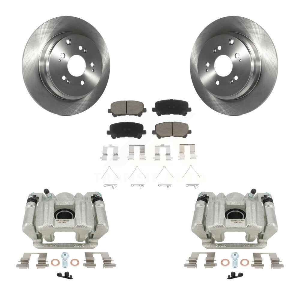 Rear Disc Brake Caliper Rotors And Ceramic Pads Kit For Acura MDX ZDX KC8-100688C by Transit Auto