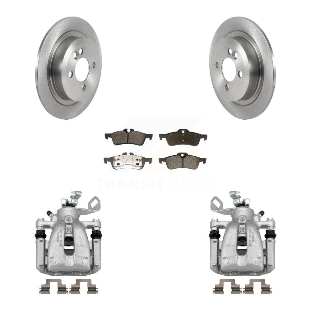 Rear Disc Brake Caliper Rotor And Semi-Metallic Pad Kit For 2007 Mini Cooper Convertible KC8-100688P