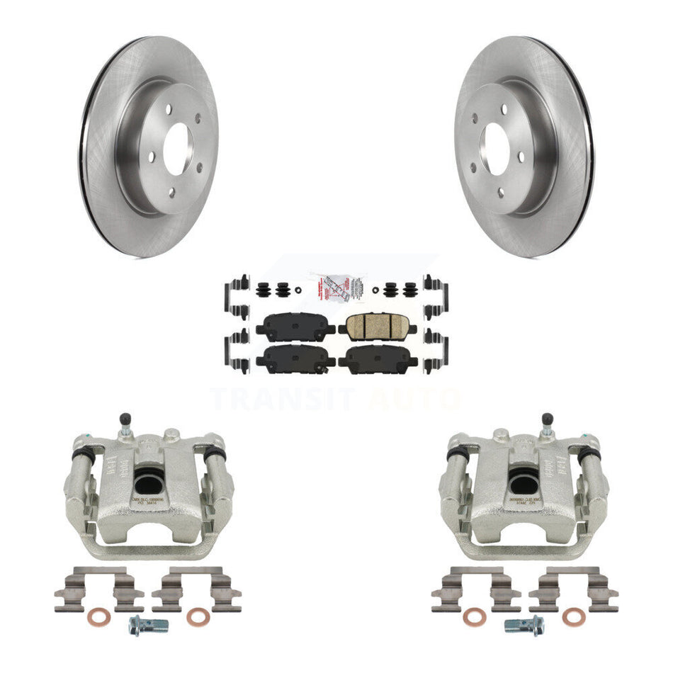 Rear Disc Brake Caliper Rotors And Ceramic Pads Kit For Nissan Rogue Sport LEAF KC8-100689N by Transit Auto