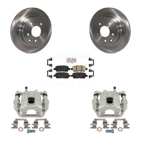 Rear Disc Brake Caliper Rotors And Ceramic Pads Kit For Nissan Rogue Sport LEAF KC8-100690N by Transit Auto